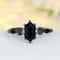 Vintage Blue Crystal Black Zircon Ring for Women – Engagement & Wedding Band