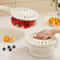 Foldable Fruit & Vegetable Drain Basket with Crisper Storage Bowl