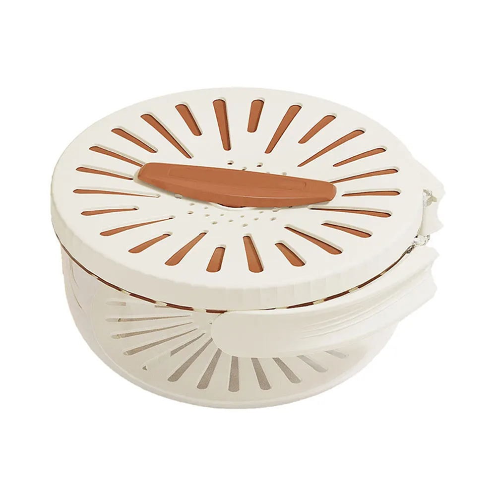 Foldable Fruit & Vegetable Drain Basket with Crisper Storage Bowl