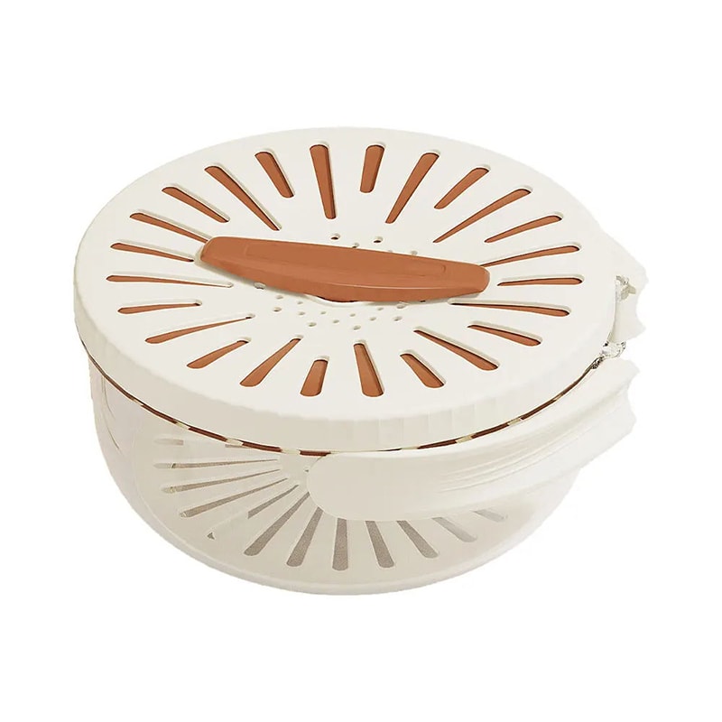 Foldable Fruit & Vegetable Drain Basket with Crisper Storage Bowl