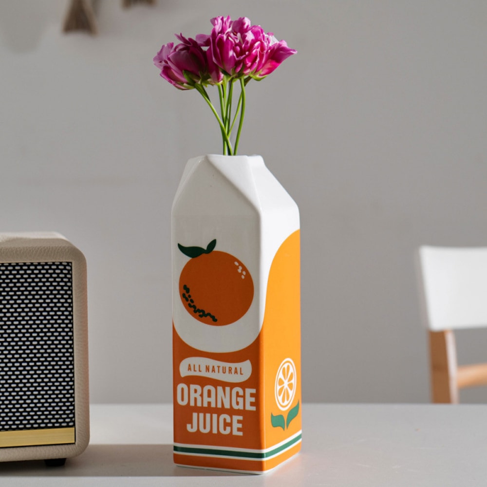 Orange Fruit Ceramic Vase For Modern Home Decor Hydroponic Flowers 0