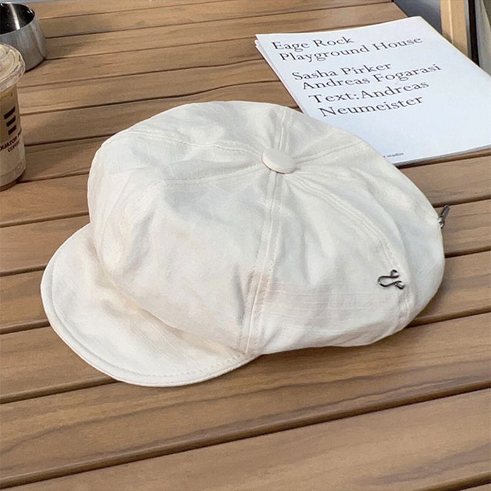 Japanese Cotton Hemp Artist Beret Cap for Women Lightweight Painter Newsboy Hat