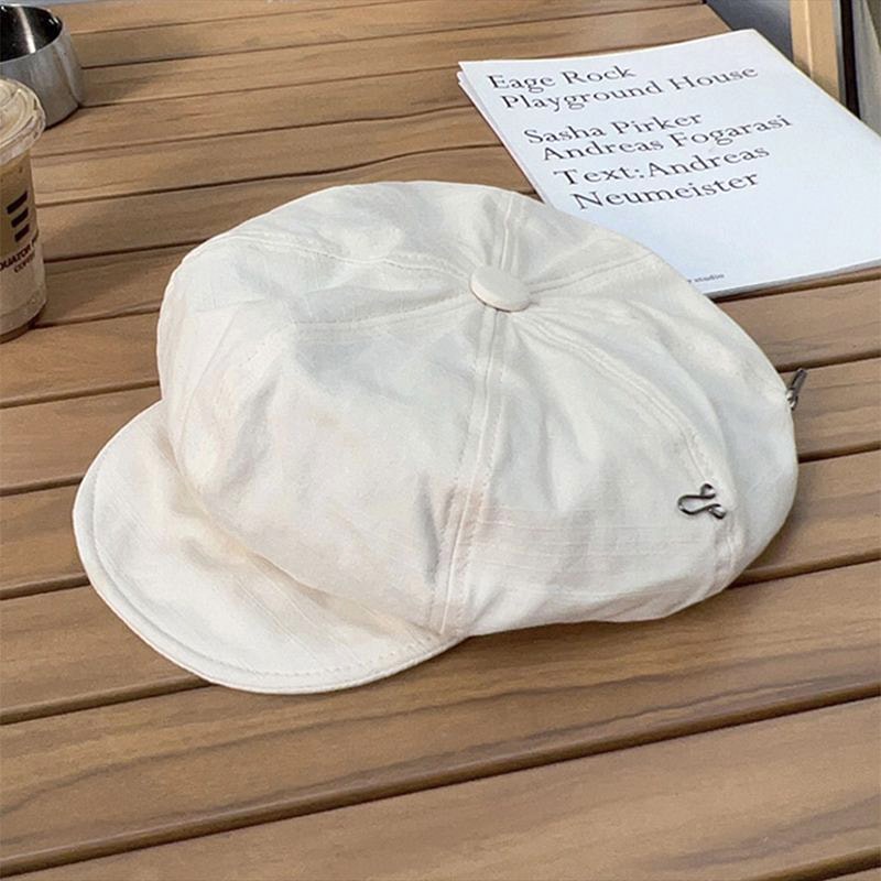 Japanese Cotton Hemp Artist Beret Cap for Women Lightweight Painter Newsboy Hat