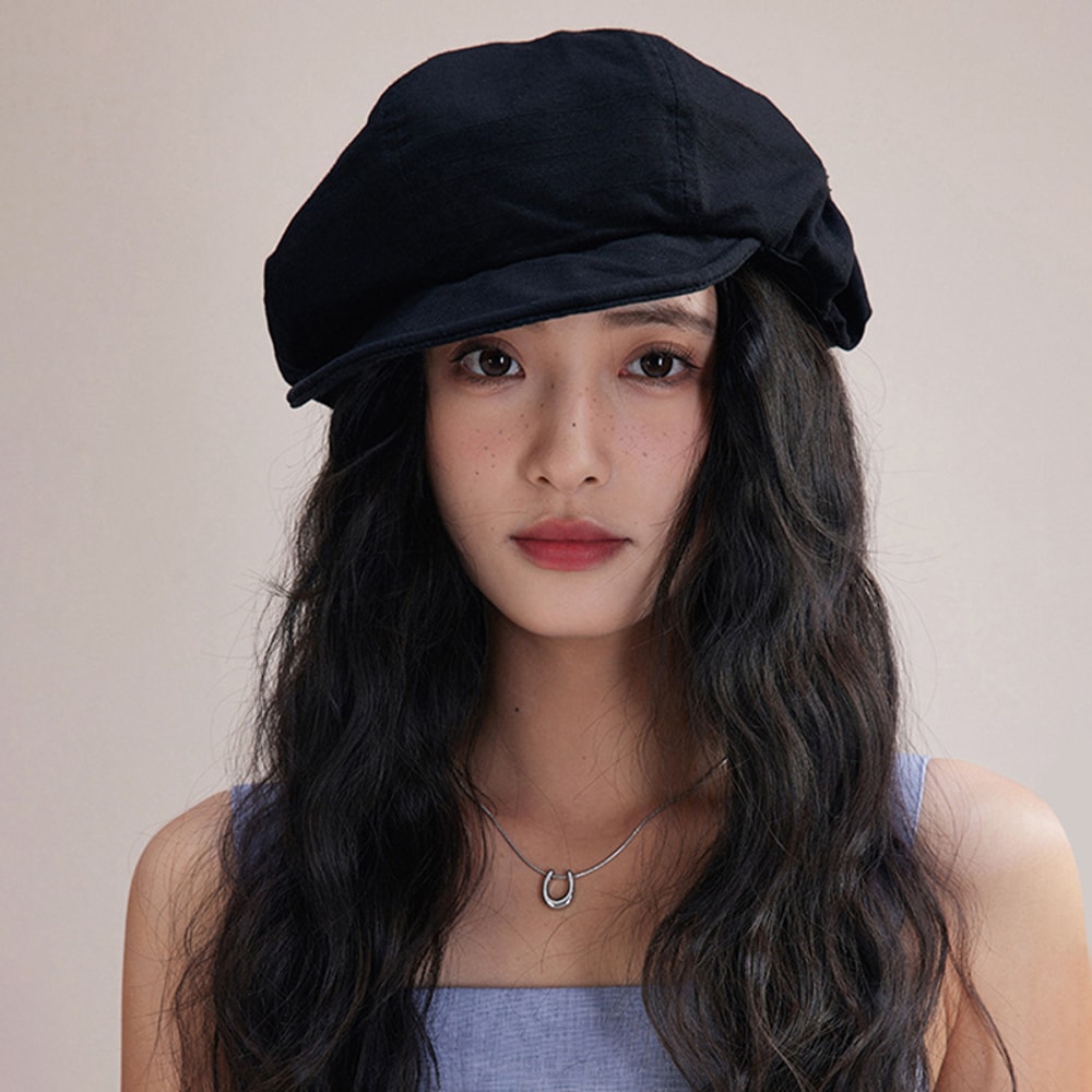 Japanese Cotton Hemp Artist Beret Cap for Women Lightweight Painter Newsboy Hat