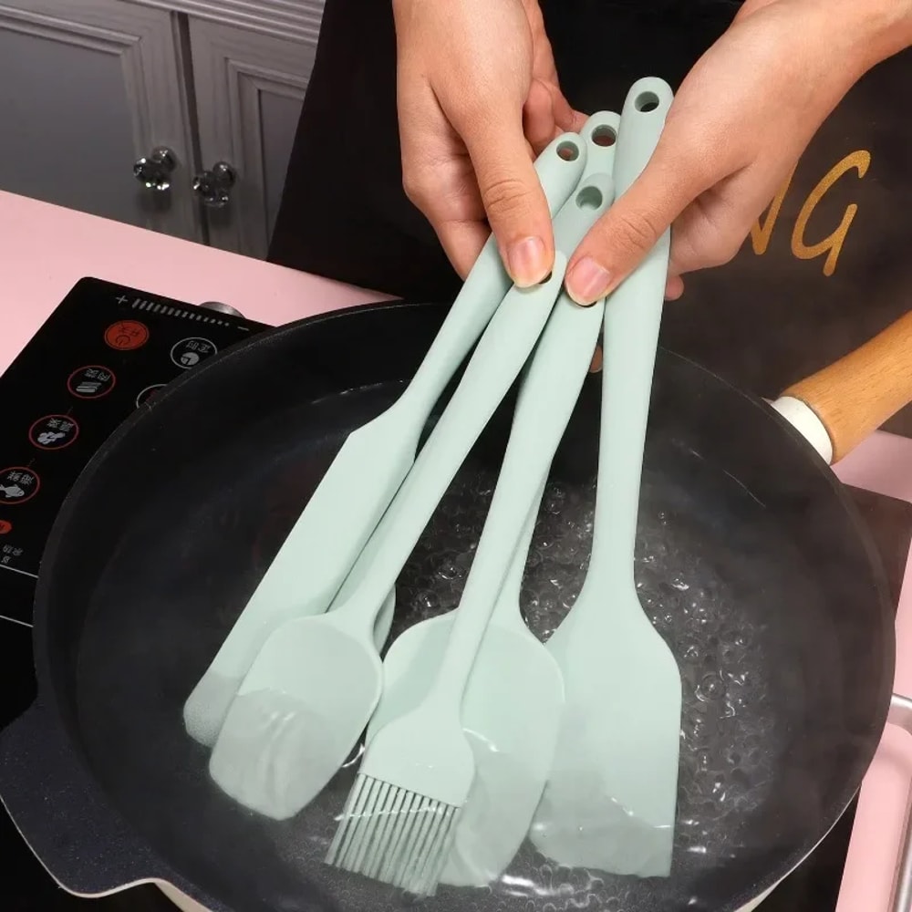 Silicone Spatula Set HeatResistant NonStick Baking Cooking Utensils 0