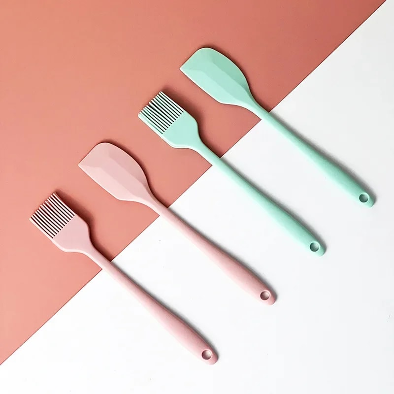 Silicone Spatula Set HeatResistant NonStick Baking Cooking Utensils 2