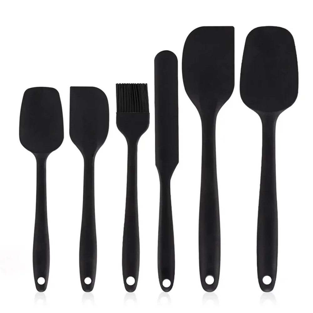 Silicone Spatula Set HeatResistant NonStick Baking Cooking Utensils 6
