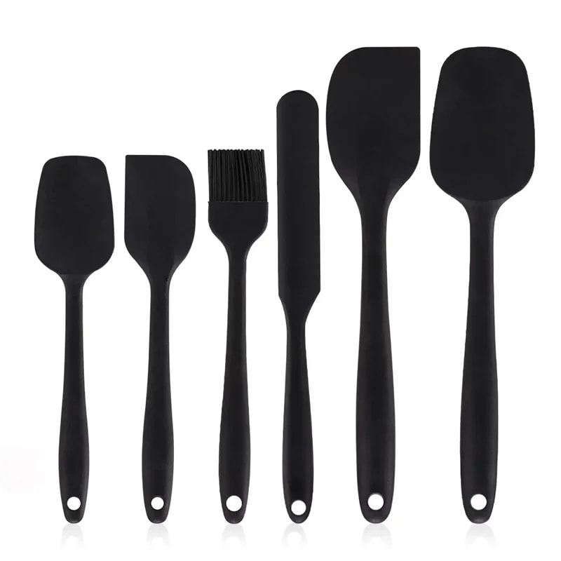 Silicone Spatula Set HeatResistant NonStick Baking Cooking Utensils 6
