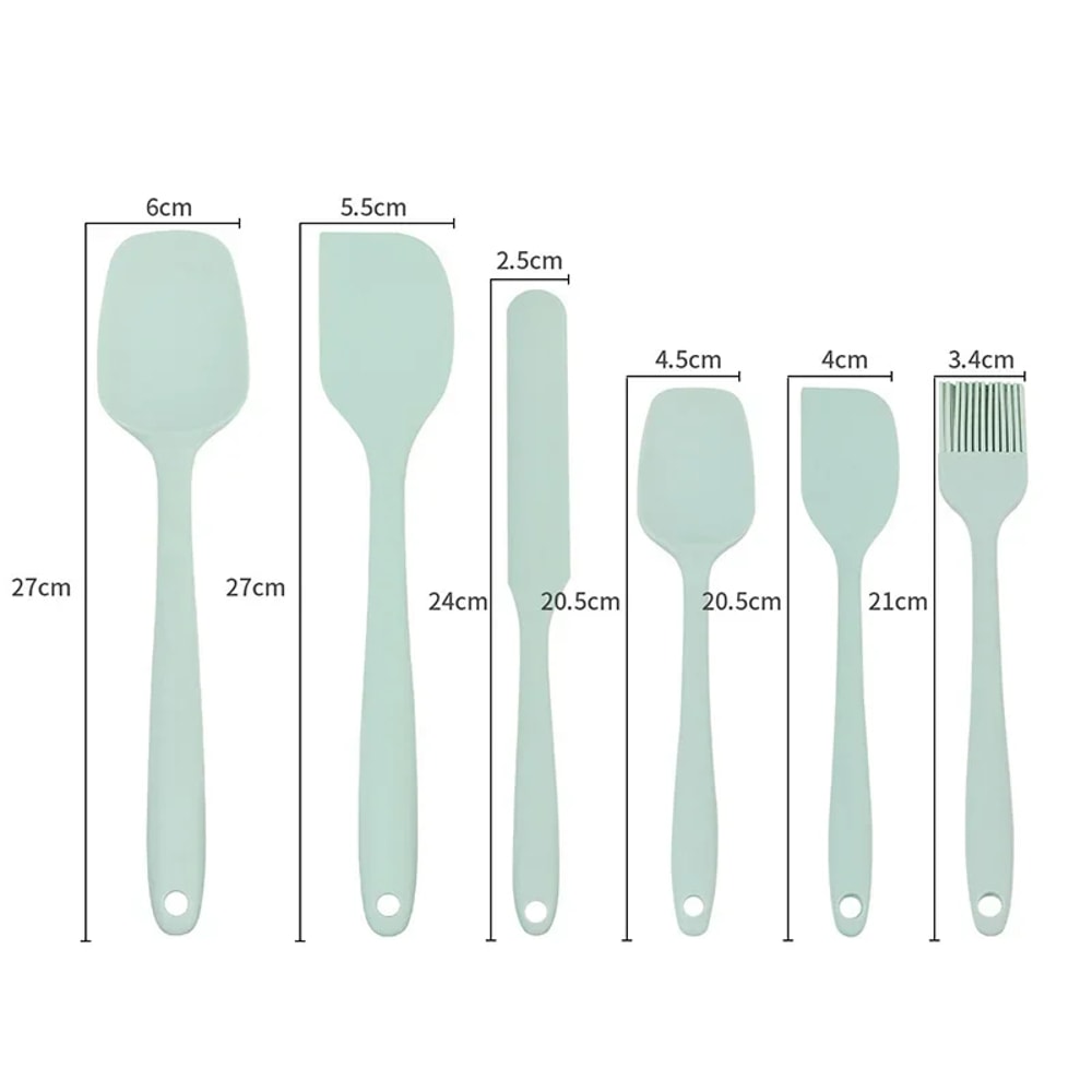 Silicone Spatula Set HeatResistant NonStick Baking Cooking Utensils 5