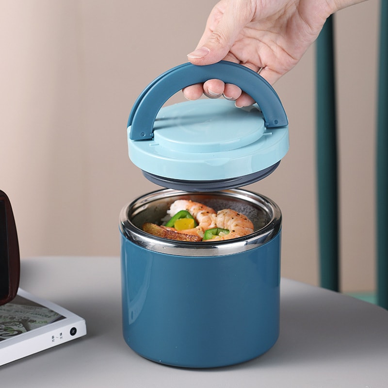 Portable Stainless Steel Insulated Bento Lunch Box Leakproof Thermal Food Container