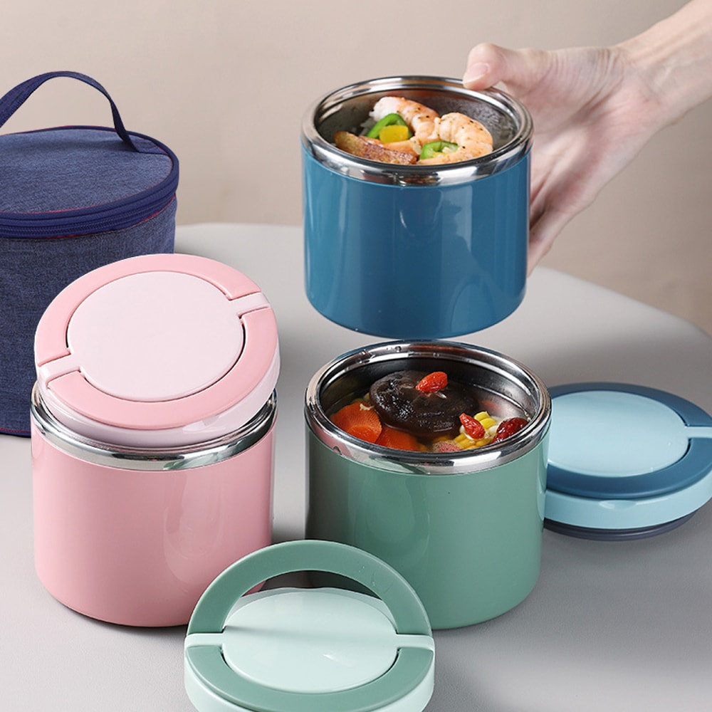 Portable Stainless Steel Insulated Bento Lunch Box Leakproof Thermal Food Container