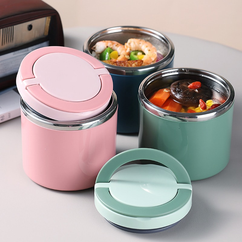 Portable Stainless Steel Insulated Bento Lunch Box Leakproof Thermal Food Container