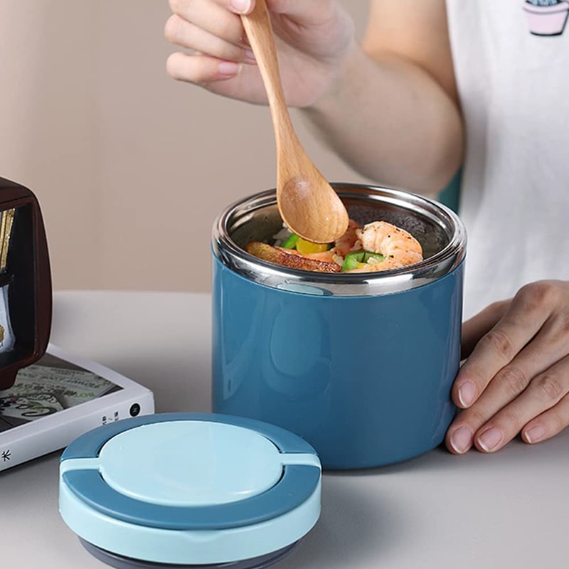 Portable Stainless Steel Insulated Bento Lunch Box Leakproof Thermal Food Container