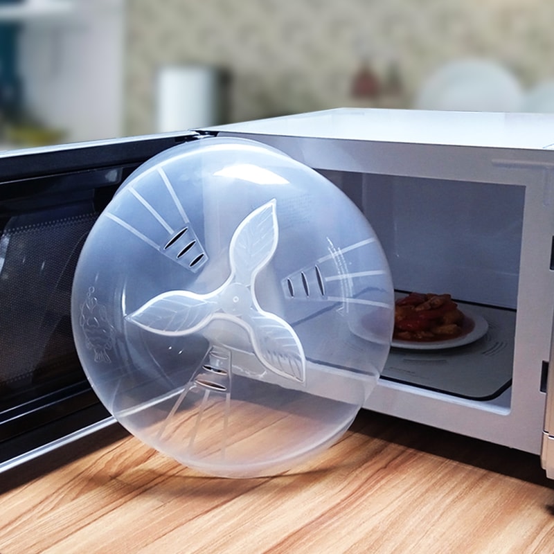 Crystal Clear Microwave Splatter Cover With Steam Vents And Easy Grip Handle 0