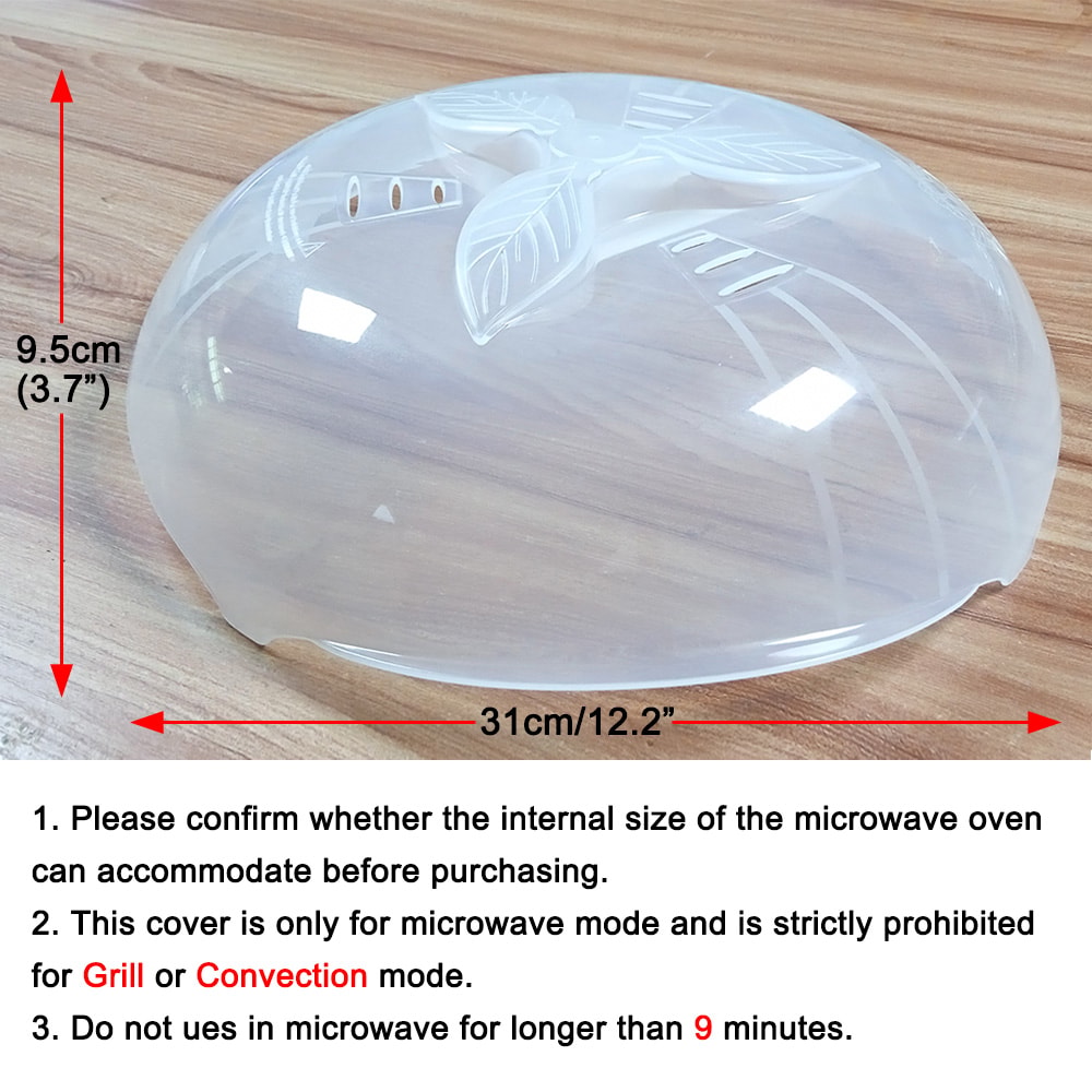 Crystal Clear Microwave Splatter Cover With Steam Vents And Easy Grip Handle 1