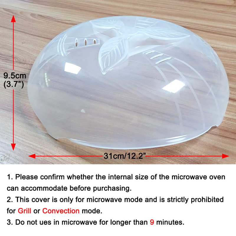 Crystal Clear Microwave Splatter Cover With Steam Vents And Easy Grip Handle 1