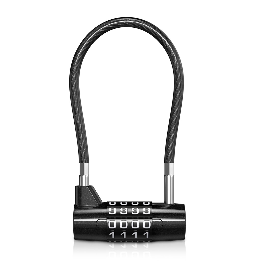 SecureFlex Digit Combination Padlock With Steel Cable For Gym Travel Bike Gate Security 5