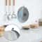 Collapsible Microwave Splatter Cover with Easy Grip Handle and Food Strainer Basket