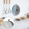 Collapsible Microwave Splatter Cover with Easy Grip Handle and Food Strainer Basket