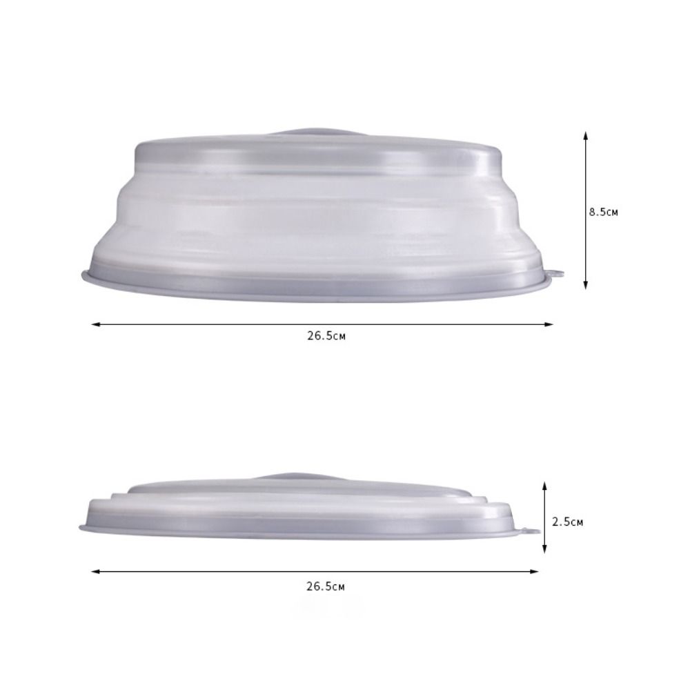 Collapsible Microwave Splatter Cover with Easy Grip Handle and Food Strainer Basket