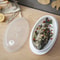 QuickSteam Microwave Fish Steamer Tray with Lid for Fish, Dumplings & Vegetables