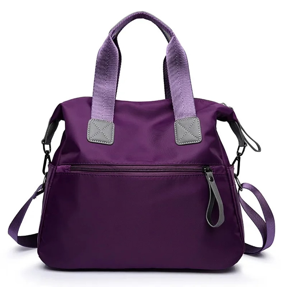UrbanEase Nylon Crossbody Bag with Multi Pockets Large Capacity Travel Tote