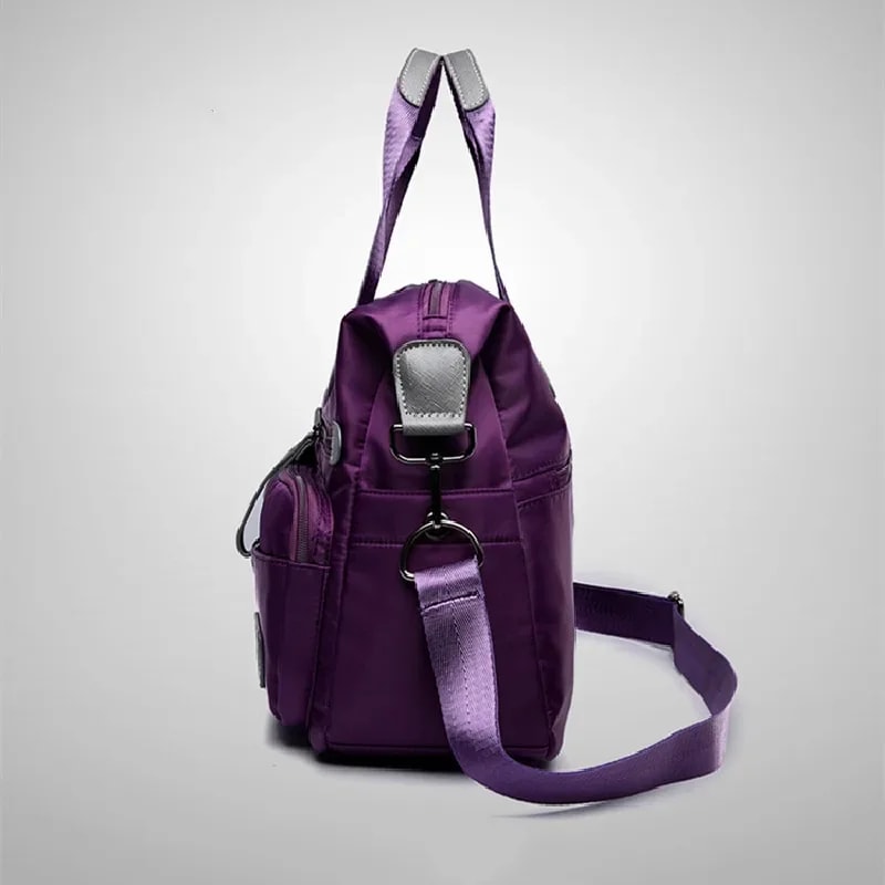UrbanEase Nylon Crossbody Bag with Multi Pockets Large Capacity Travel Tote