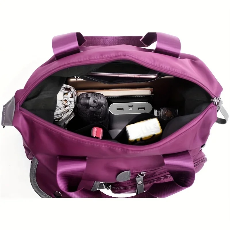 UrbanEase Nylon Crossbody Bag with Multi Pockets Large Capacity Travel Tote