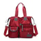 UrbanEase Nylon Crossbody Bag with Multi Pockets Large Capacity Travel Tote