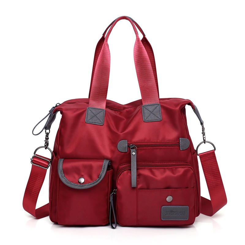 UrbanEase Nylon Crossbody Bag with Multi Pockets Large Capacity Travel Tote