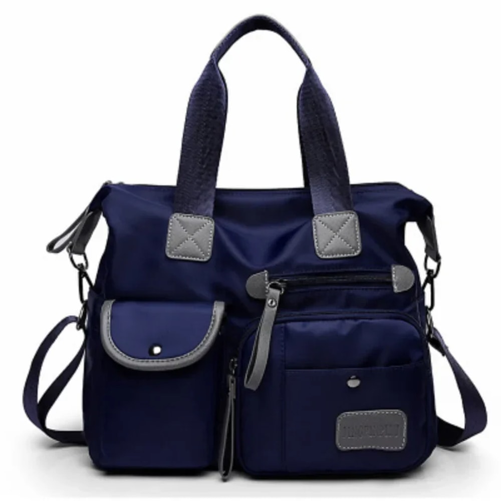 UrbanEase Nylon Crossbody Bag with Multi Pockets Large Capacity Travel Tote