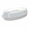 Microwave Fish Steamer Plate with Lid for Healthy Fast Cooking