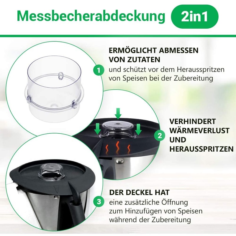 Thermomix Measuring Cup Replacement Forwith Sealing Dosing Cap 2
