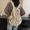 Korean Style Womens Backpack Large Capacity Pleated School & Travel Bag