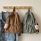 Korean Style Womens Backpack Large Capacity Pleated School & Travel Bag