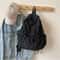Korean Style Womens Backpack Large Capacity Pleated School & Travel Bag