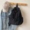 Korean Style Womens Backpack Large Capacity Pleated School & Travel Bag