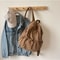 Korean Style Womens Backpack Large Capacity Pleated School & Travel Bag