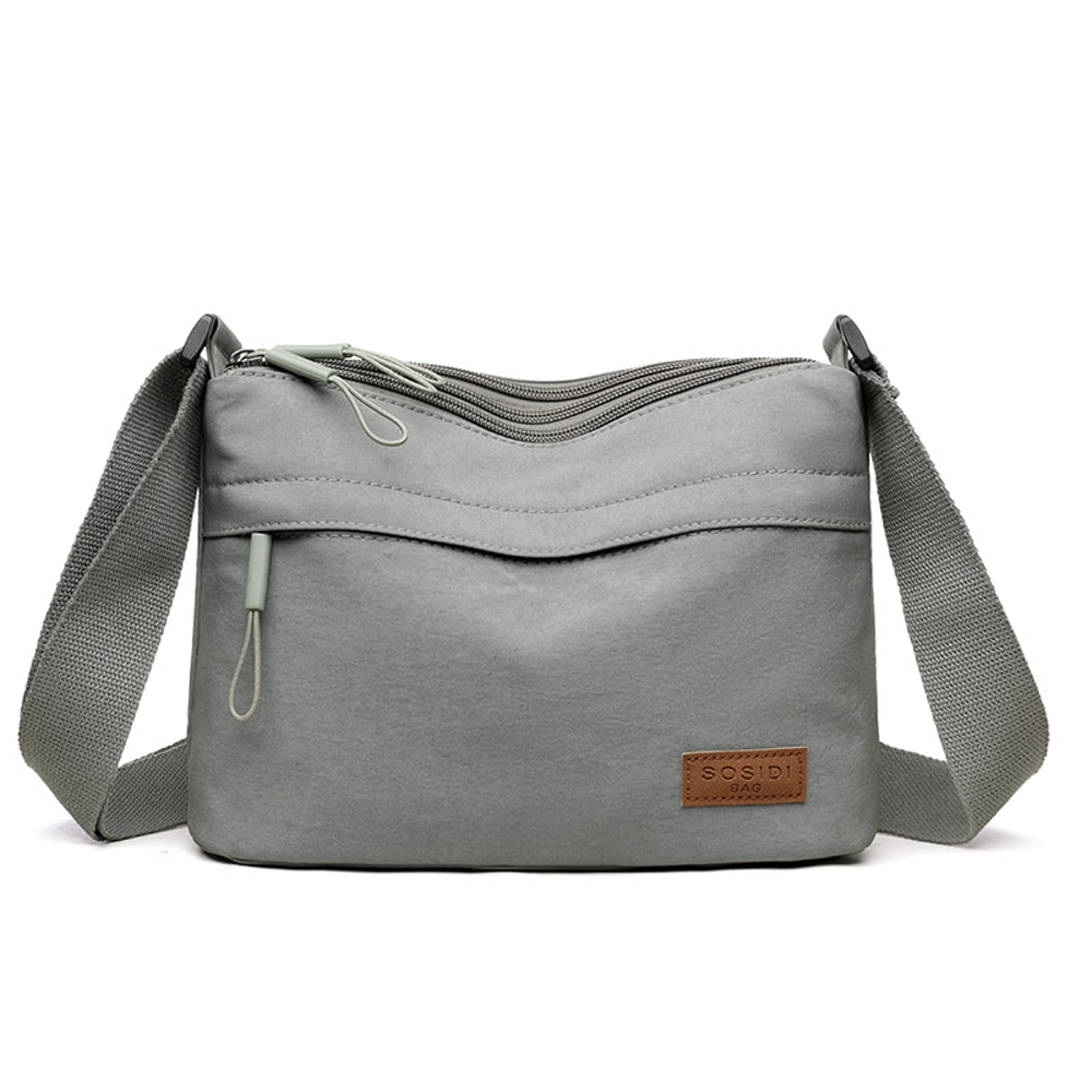 UrbanEase Canvas Crossbody Bag for Women with Multi Pockets and Large Capacity