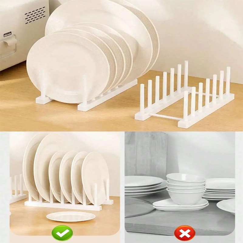 DrainEase Kitchen Organizer Rack for Bowls, Lids & Utensils
