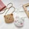 Cozy Bear Plush Kids Crossbody Bag Cute Cartoon Shoulder Purse for Girls