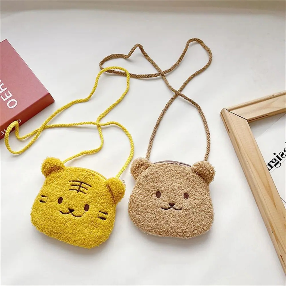 Cozy Bear Plush Kids Crossbody Bag Cute Cartoon Shoulder Purse for Girls