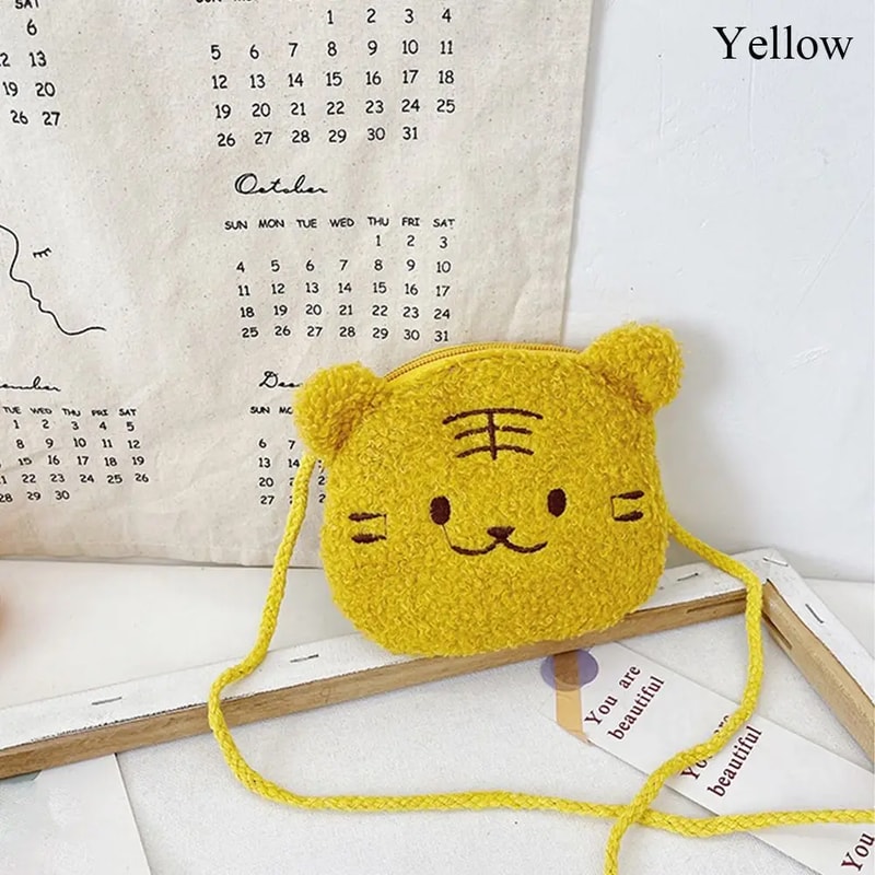 Cozy Bear Plush Kids Crossbody Bag Cute Cartoon Shoulder Purse for Girls
