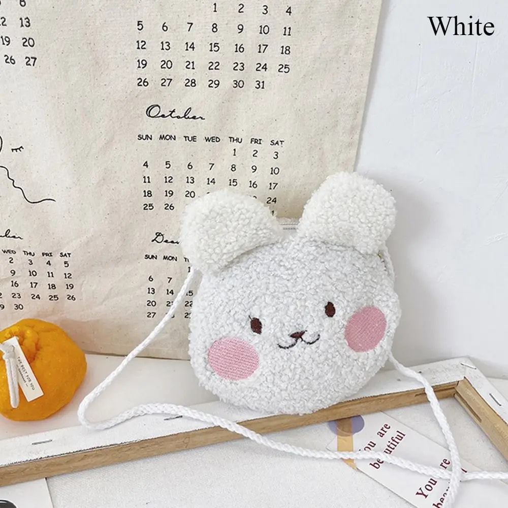 Cozy Bear Plush Kids Crossbody Bag Cute Cartoon Shoulder Purse for Girls