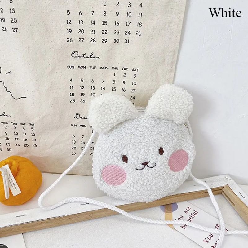 Cozy Bear Plush Kids Crossbody Bag Cute Cartoon Shoulder Purse for Girls