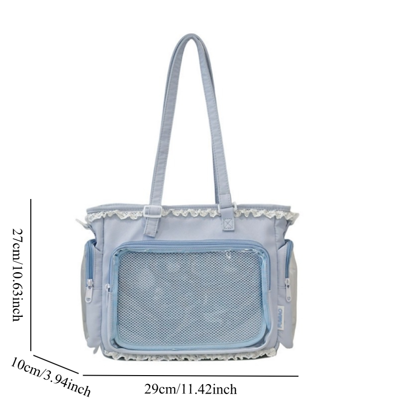 Kawaii Anime Messenger Bag With Bow Charm For JK School Everyday Style 2