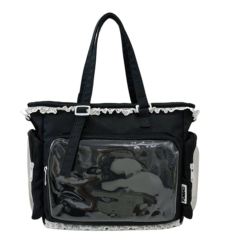 Kawaii Anime Messenger Bag With Bow Charm For JK School Everyday Style 4