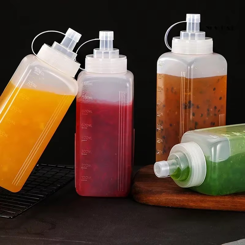EasyFlow Condiment Squeeze Bottle Set for Ketchup, Dressing and Sauce Storage