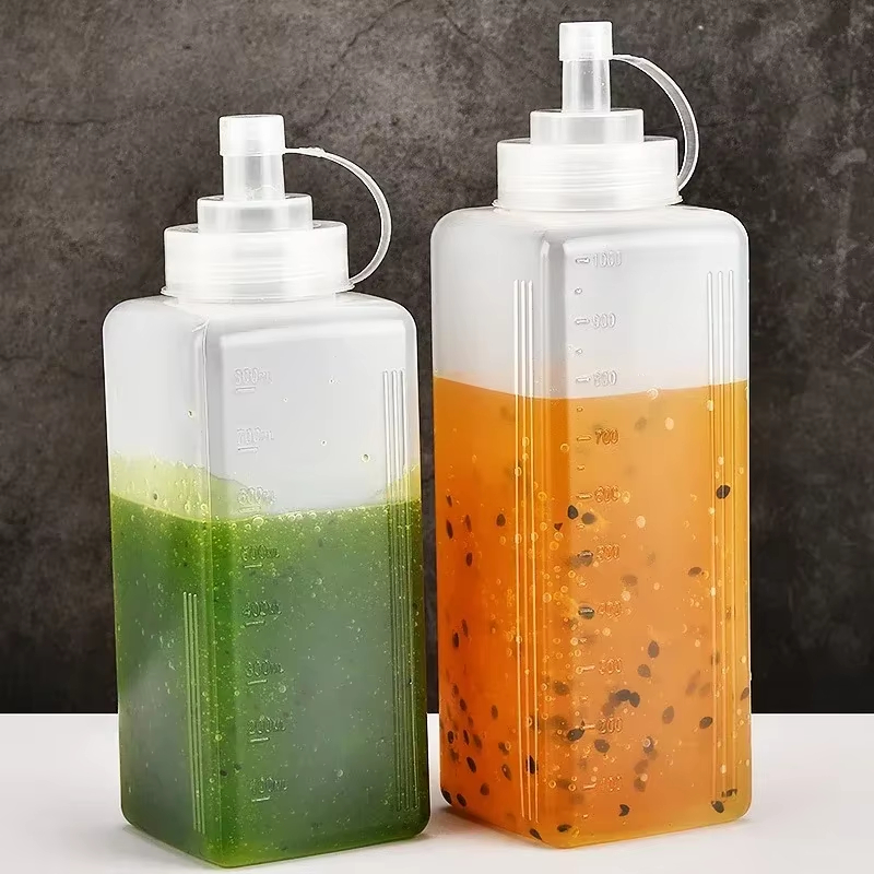 EasyFlow Condiment Squeeze Bottle Set for Ketchup, Dressing and Sauce Storage