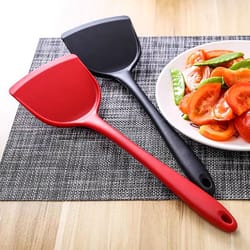 heat resistant silicone turner spatula for nonstick cooking and easy flipping